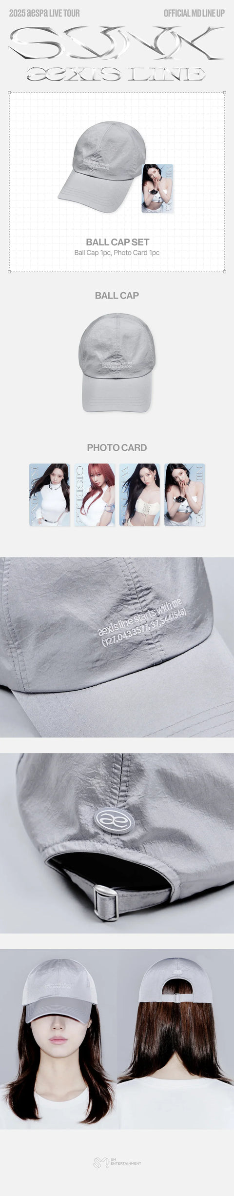 AESPA - BALL CAP SET - 2025 aespa LIVE TOUR - SYNK : aeXIS LINE - MD