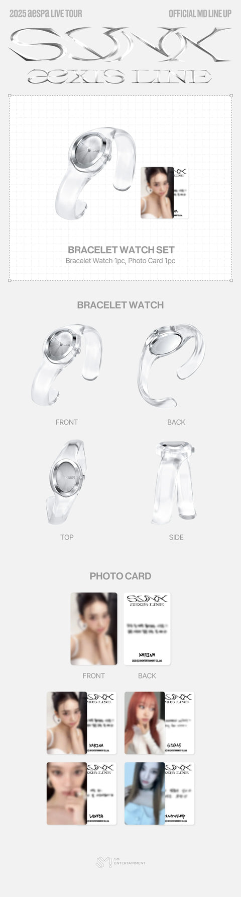 AESPA - BRACELET WATCH SET - 2025 aespa LIVE TOUR - SYNK : aeXIS LINE - MD