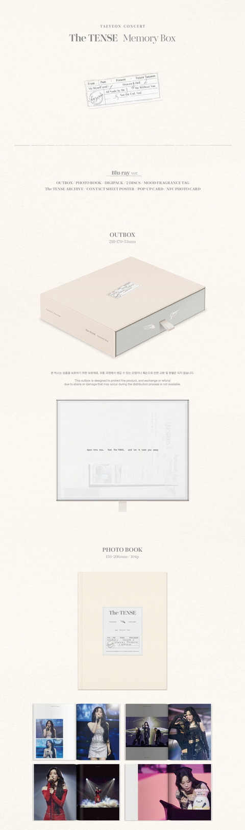 TAEYEON - CONCERT THE TENSE MEMORY BOX