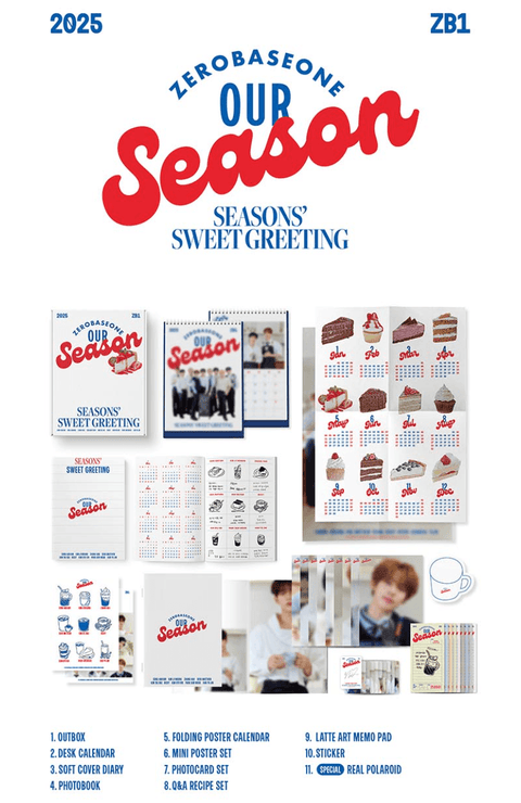 ZB1 - 2025 SEASON'S GREETINGS (OUR SEASON : SEASONS' SWEET GREETING)+Exclusiv POB Set