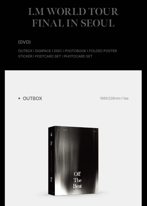 I.M (MONSTA X) - WORLD TOUR 'OFF THE BEAT' FINAL IN SEOUL (DVD & BLU-RAY)