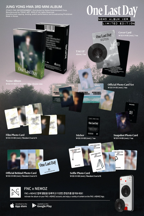 JUNG YONG HWA (CNBLUE) - ONE LAST DAY (LIMITED EDITION)