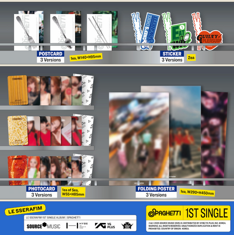 LE SSERAFIM - SPAGHETTI + Apple Music Photocard