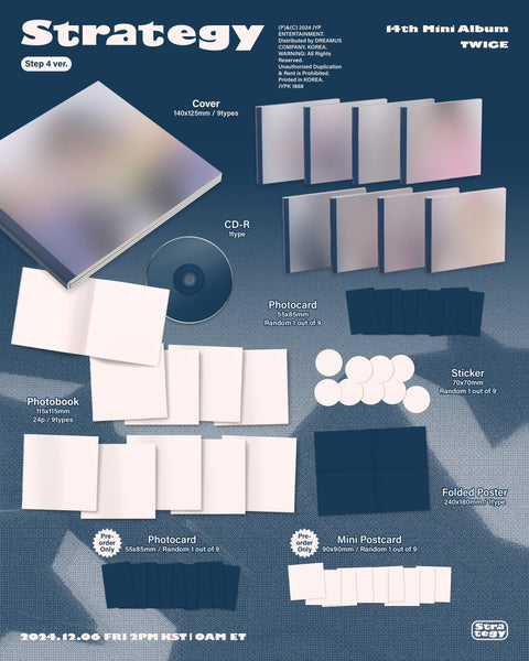 TWICE - STRATEGY (STEP 4 VER.) SET + Apple Music POB Photocard Gift
