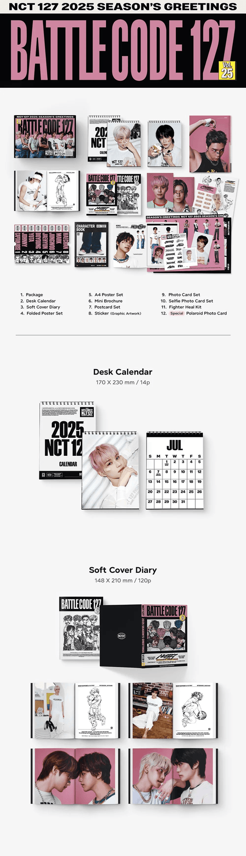 NCT 127 – 2025 SEASON'S GREETINGS+ Exclusive POB(Member Photocard set)