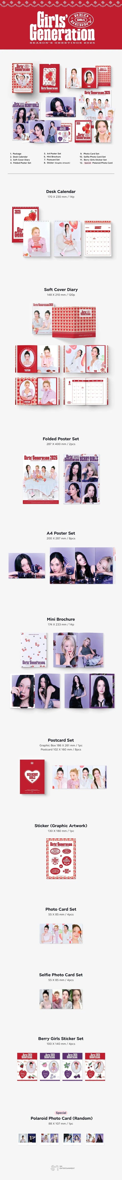 GIRLS GENERATION – 2025 SEASON'S GREETINGS+ Exclusive POB(Member Photocard set)