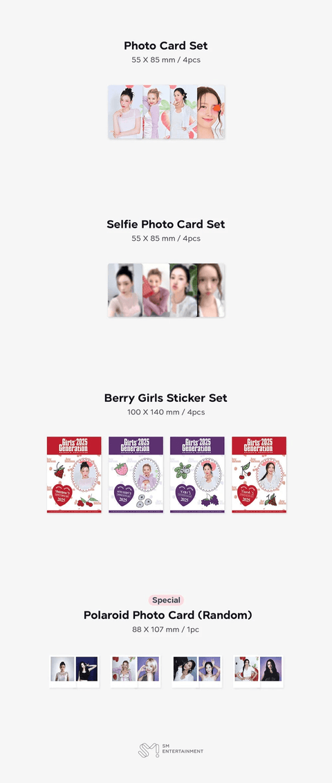 GIRLS GENERATION – 2025 SEASON'S GREETINGS+ Exclusive POB(Member Photocard set)