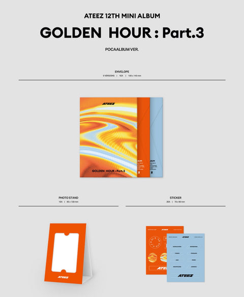 ATEEZ - GOLDEN HOUR : PART.3 (POCA ALBUM VER.) + Apple Music Photocard