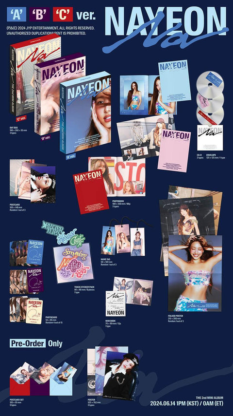 NAYEON (TWICE) - NA (THE 2ND MINI ALBUM) + Apple Music Photocard +Bonus - Kpopfuture