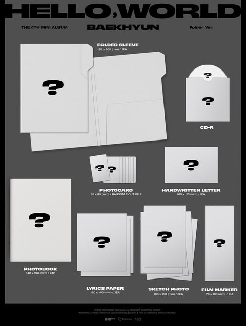 BAEKHYUN (EXO) - HELLO, WORLD (THE 4TH MINI ALBUM) FOLDER VER.