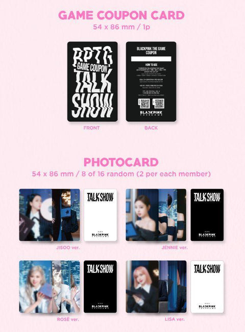 BLACKPINK - THE GAME PHOTOCARD COLLECTION (TALK SHOW) - Kpopfuture