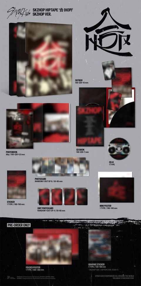 STRAY KIDS - SKZHOP HIPTAPE ‘合 (HOP)’ (SKZHOP VER.)+Apple Music POB
