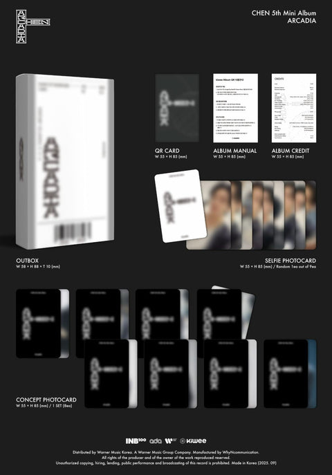 CHEN (EXO) - ARCADIA (KIWEE VER.)++Applemusic POB Photocard