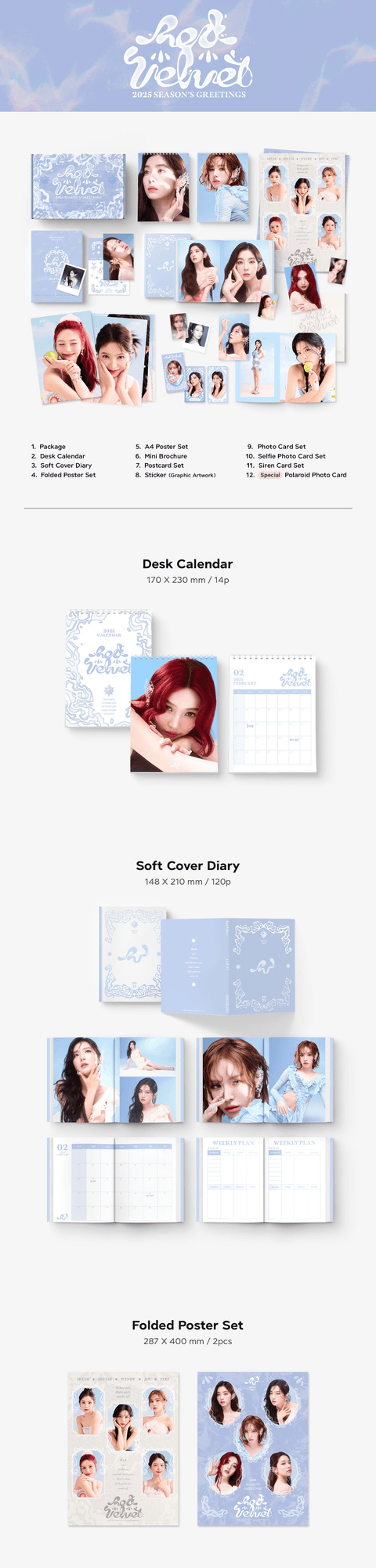 RED VELVET – 2025 SEASON'S GREETINGS+ Exclusive POB(Member Photocard set)