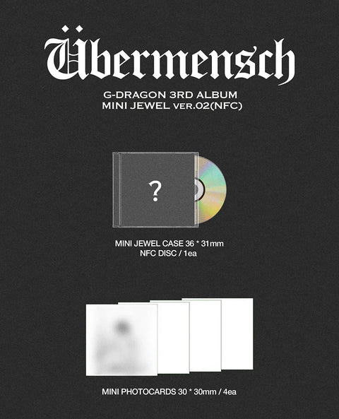 G-DRAGON - ÜBERMENSCH (MINI JEWEL VER.) + Apple Music Photocard