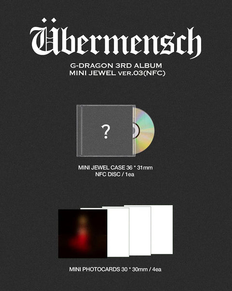 G-DRAGON - ÜBERMENSCH (MINI JEWEL VER.) + Apple Music Photocard