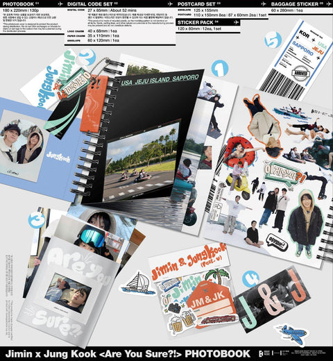 JIMIN X JUNGKOOK (BTS) - ARE YOU SURE?! (PHOTOBOOK) +Applemusic exclusiv POB Gift