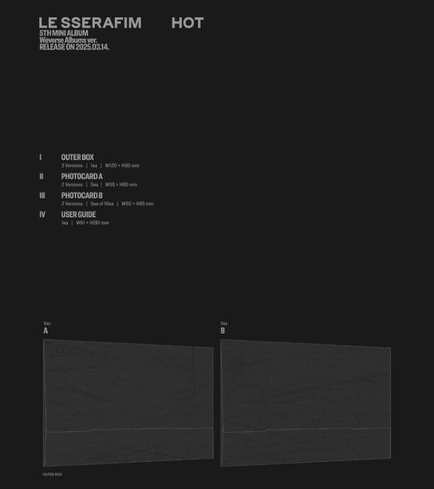 LE SSERAFIM - HOT (WEVERSE ALBUMS VER.)