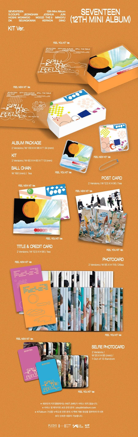 SEVENTEEN 12th Mini Album SPILL THE FEELS (KiT Ver.)
