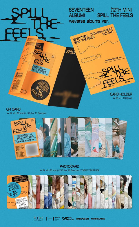 SEVENTEEN 12th Mini Album SPILL THE FEELS (Weverse Album Ver.)+1 Logo-Lesezeichen