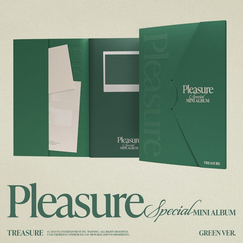 TREASURE - PLEASURE (YELLOW VER. / GREEN VER.)+ POB Photocard