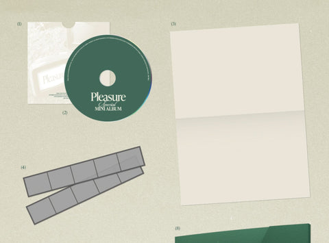 TREASURE - PLEASURE (YELLOW VER. / GREEN VER.)+ POB Photocard