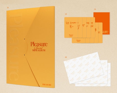 TREASURE - PLEASURE (YELLOW VER. / GREEN VER.)+ POB Photocard