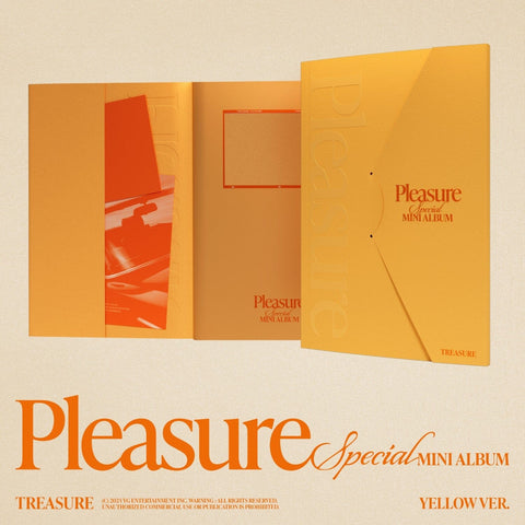 TREASURE - PLEASURE (YELLOW VER. / GREEN VER.)+ POB Photocard