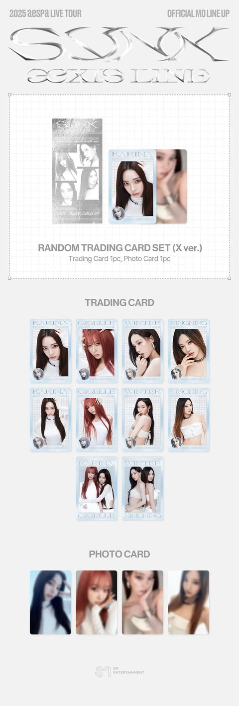 AESPA - RANDOM TRADING CARD SET [X ver.] - 2025 aespa LIVE TOUR - SYNK : aeXIS LINE - MD