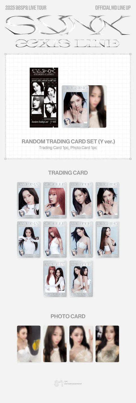 AESPA - RANDOM TRADING CARD SET [Y ver.] - 2025 aespa LIVE TOUR - SYNK : aeXIS LINE - MD