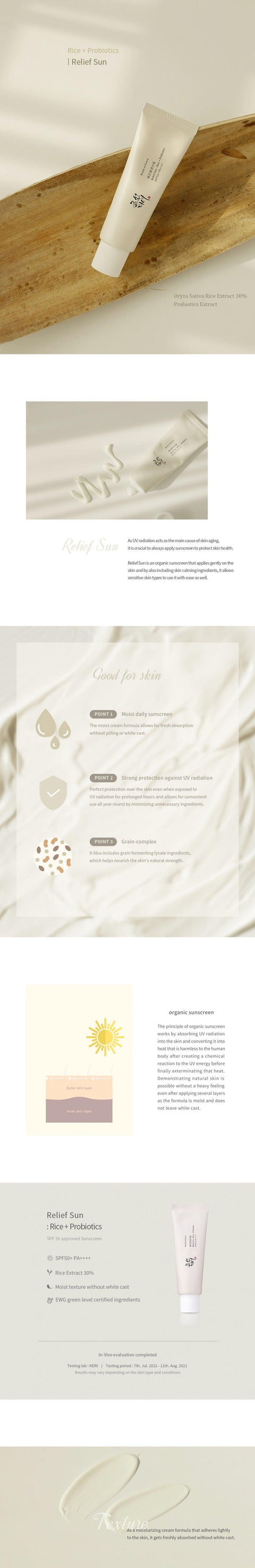 Beaufy of Joseon Best : Relief Sun : Rice + Probiotics 50ml - Kpopfuture