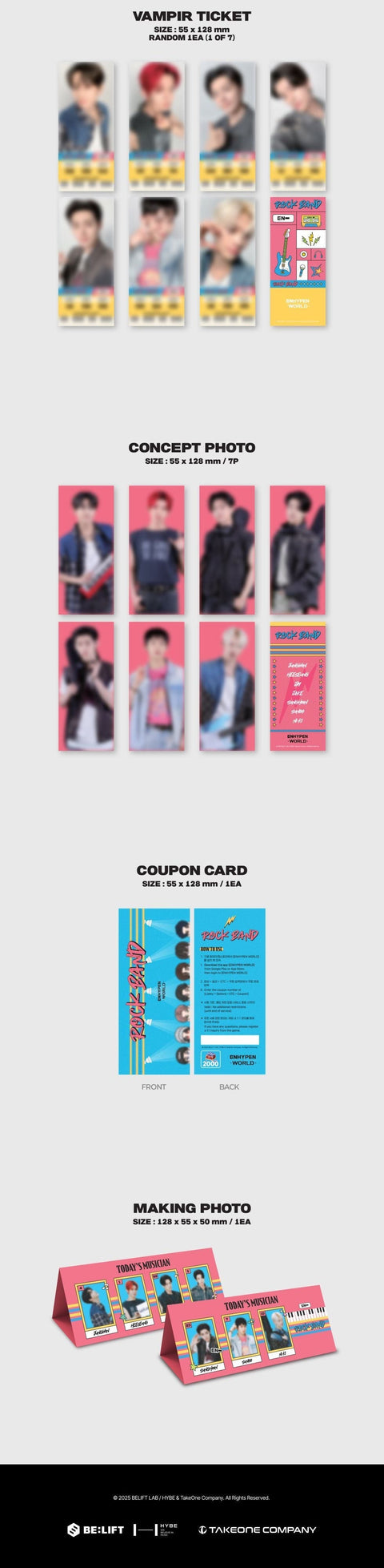 ENHYPEN - WORLD COUPON CARD COLLECTION (ROCK BAND BASIC VER.)
