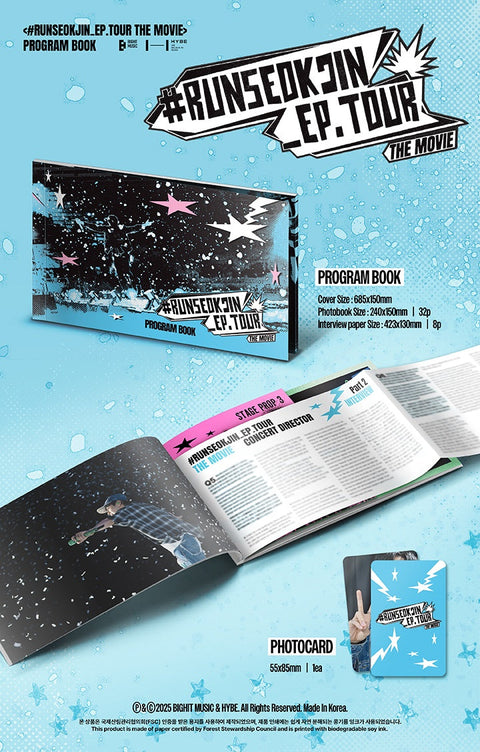 JIN (BTS) - '#RUNSEOKJIN_EP.TOUR THE MOVIE' PROGRAM BOOK