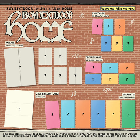 BOYNEXTDOOR - HOME (WEVERSE ALBUMS VER.)+Applemusic POB Gift