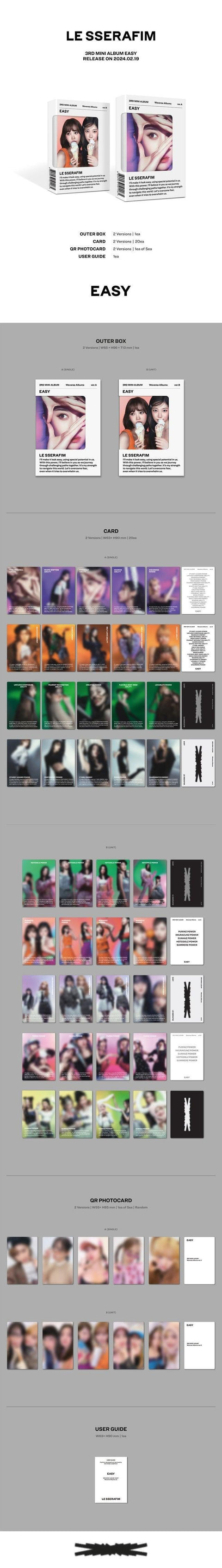 LE SSERAFIM - 3RD MINI ALBUM [EASY] (WEVERSE Ver.) - Kpopfuture