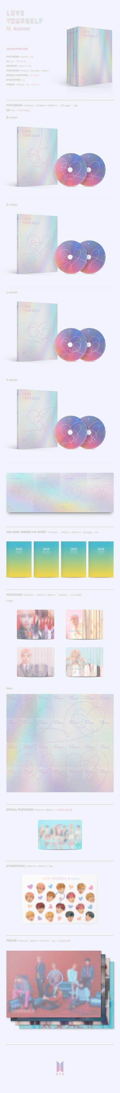 BTS - Album Vol.3 Repackaged [LOVE YOURSELF ?? 'ANSWER'] (Random Ver.) - Kpopfuture