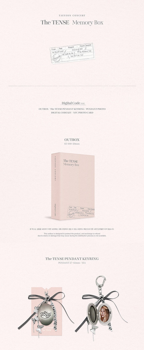 TAEYEON - CONCERT THE TENSE MEMORY BOX