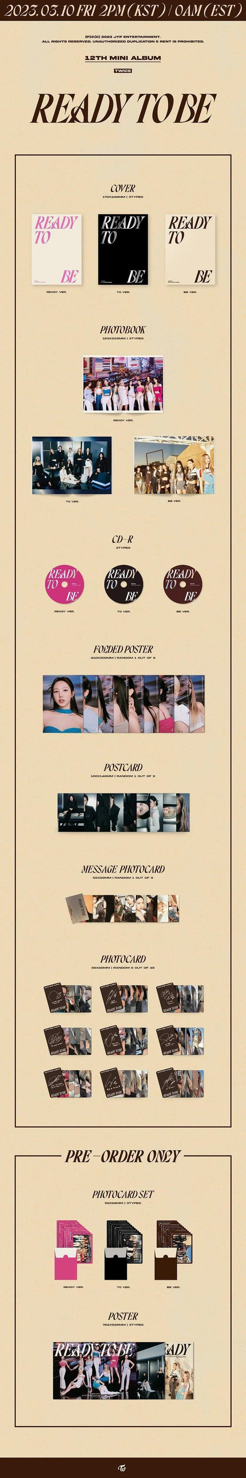 TWICE - 12TH MINI ALBUM [READY TO BE] (Random Ver.) - Kpopfuture
