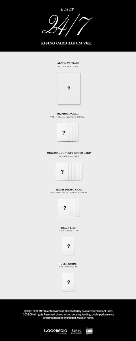 [PRE-ORDER] L - 1ST MINI ALBUM [24/7] (RISING Ver.) - Kpopfuture