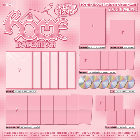 BOYNEXTDOOR - HOME (SWEET HOME VER.)+ Applemusic POB Gift
