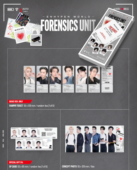 ENHYPEN - WORLD COUPON CARD COLLECTION (FORENSICS UNIT VER.)