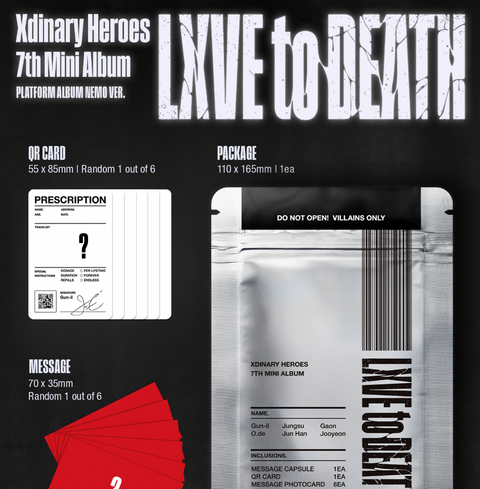XDINARY HEROES - LXVE TO DEATH (PLATFORM ALBUM NEMO VER.)