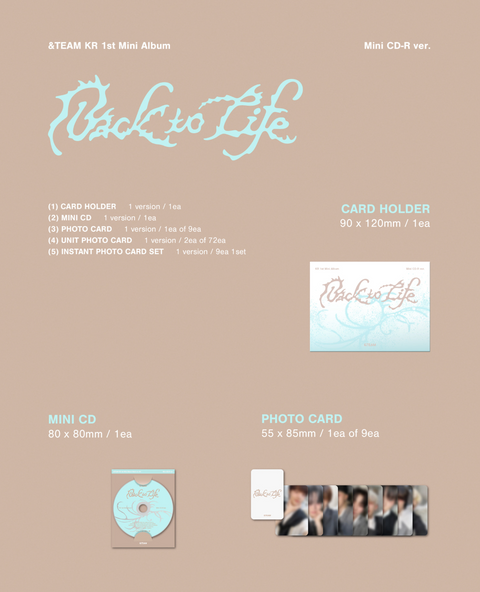 &TEAM - BACK TO LIFE (1ST KOREAN MINI ALBUM) (PHOTOCARD BOX) (MINI CD VER.)