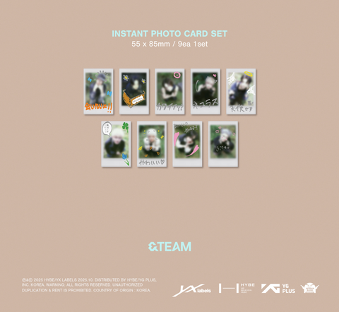 &TEAM - BACK TO LIFE (1ST KOREAN MINI ALBUM) (PHOTOCARD BOX) (MINI CD VER.)