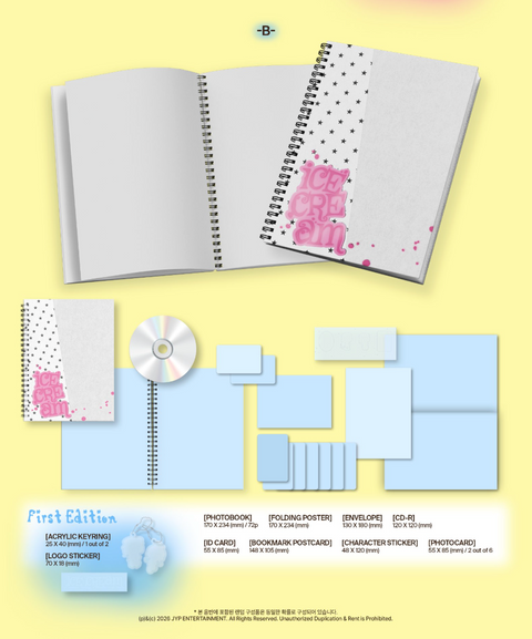 YUNA (ITZY) - ICE CREAM (PHOTOBOOK VER.)+Applemusic POB