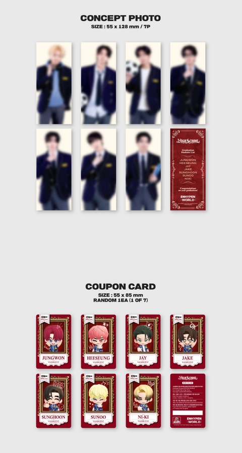 ENHYPEN - WORLD COUPON CARD COLLECTION (HIGH SCHOOL VER.)