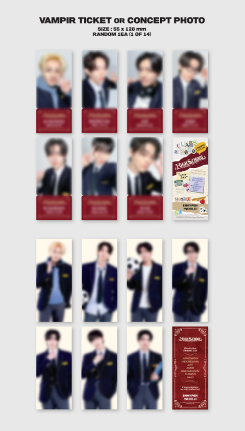 ENHYPEN - WORLD COUPON CARD COLLECTION (HIGH SCHOOL VER.)