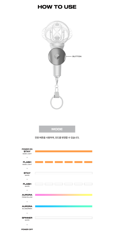 ATEEZ - OFFICIAL LIGHT STICK VER.3 & LIGHTINY KEYRING VER.3