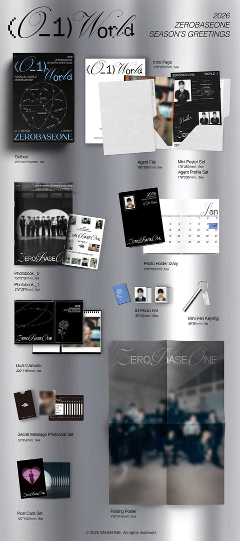 ZEROBASEONE - 2026 SEASON'S GREETINGS [(0_1) WORLD]+Applemusic POB set