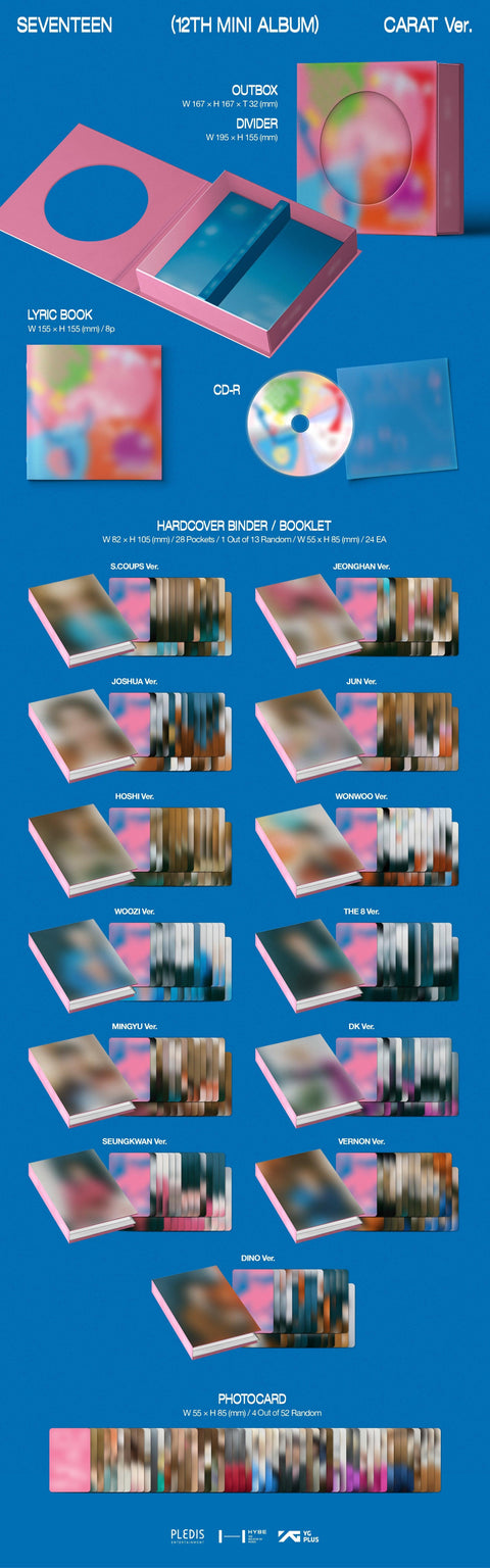 SEVENTEEN - 12th Mini Album [SPILL THE FEELS] (CARAT Ver.) (+Applemusic P.O.B)